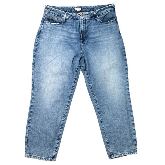 Good American Blue Jeans Size 18 High Waist Womens Denim Plus Tapered Ankle - Picture 1 of 8